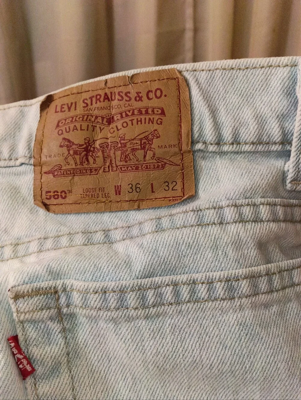 Levi's Men's 560 Whitewash Relaxed Tapered Leg.